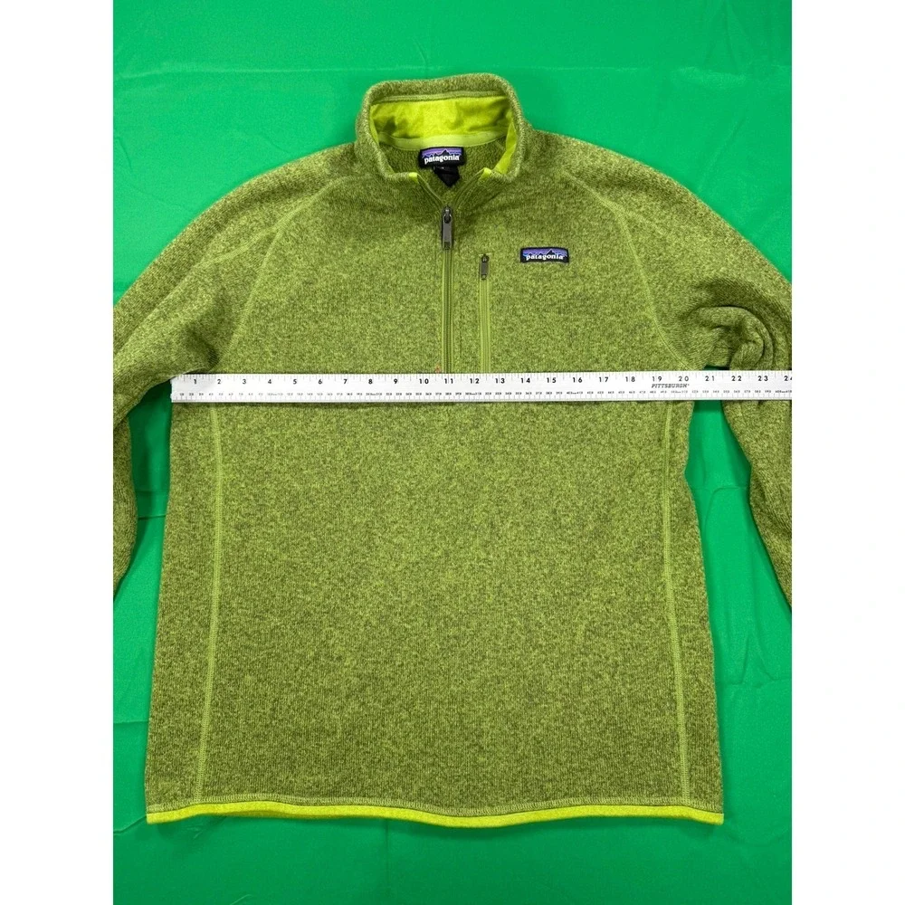 Patagonia Better Sweater Jacket Men Medium Green 1/4 Zip Pullover Fleece Hiking